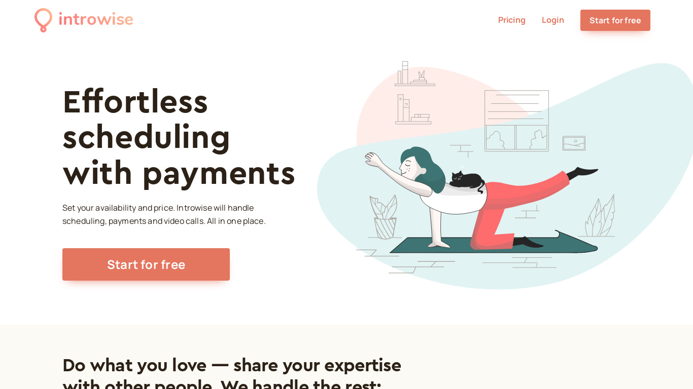 Introwise Landing page
