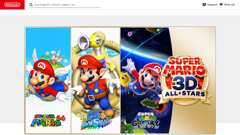 Super Mario 3D All Stars Landing Page