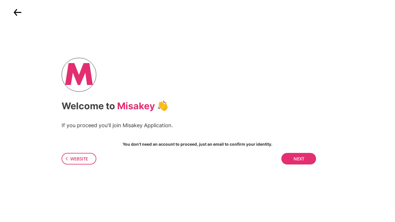 Misakey Landing page