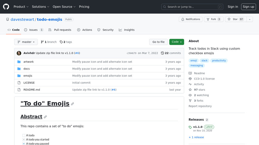 Todo Emojis Landing Page