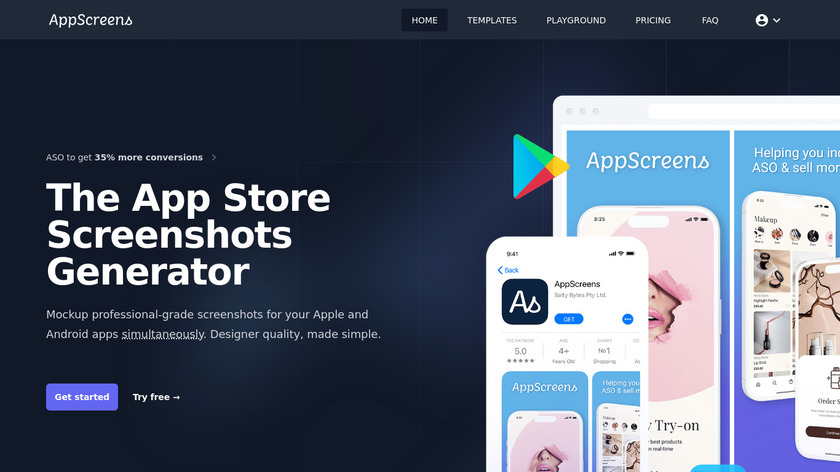 AppScreens Landing Page
