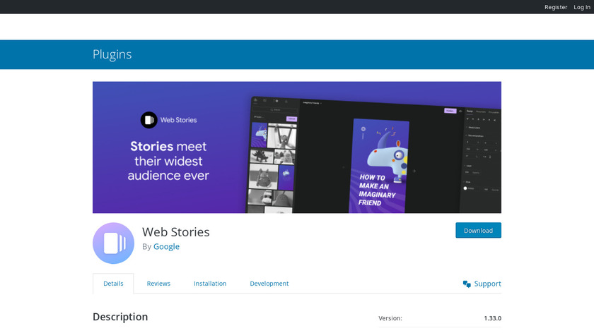 Web Stories by Google Landing Page