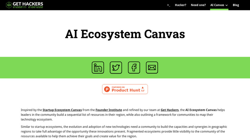 AI Ecosystem Canvas Landing Page