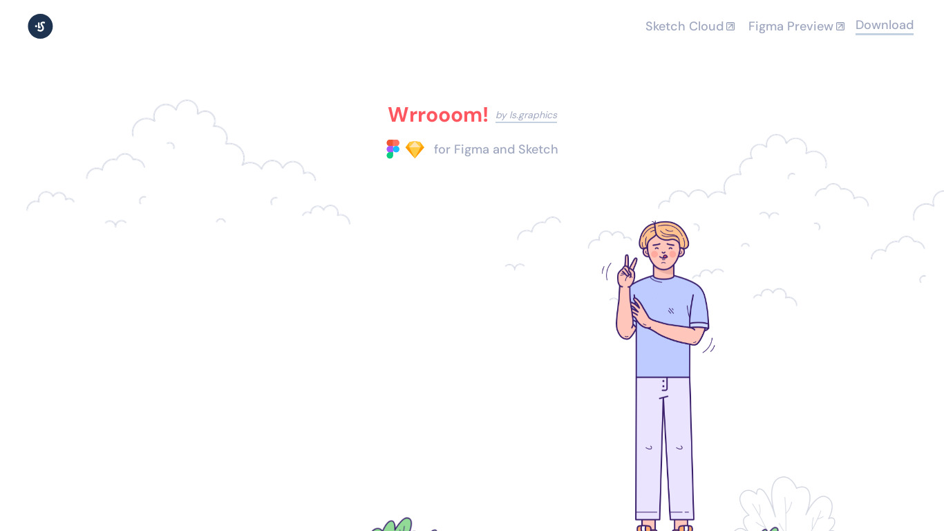 Wrrooom! Illustration Constructor Landing page