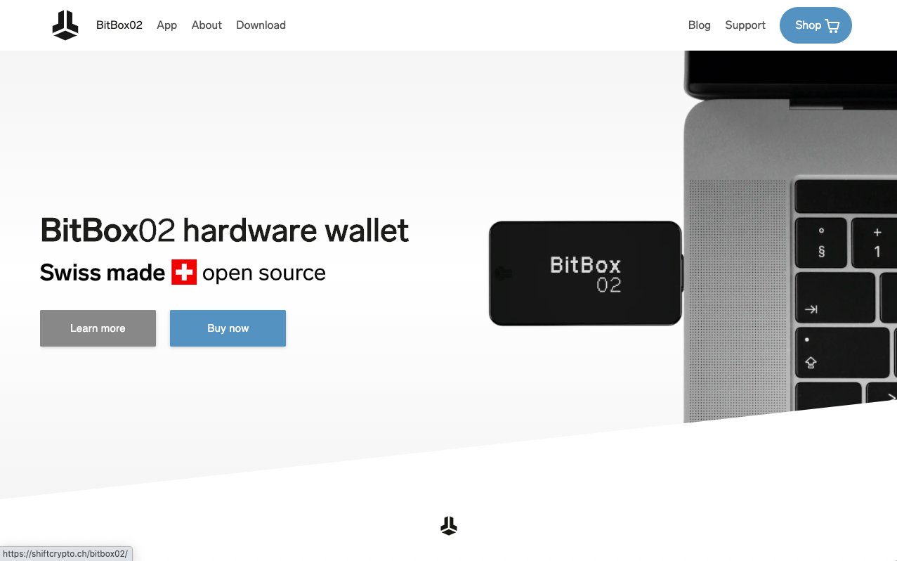 BitBox02 Landing page
