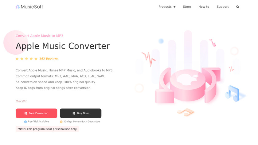 AMusicSoft - Apple Music Converter Landing Page
