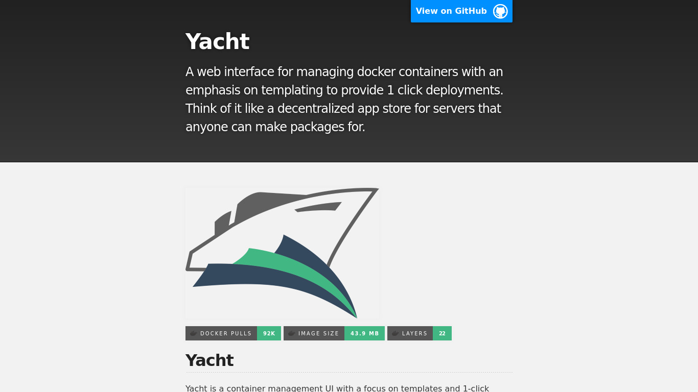 Yacht Landing page