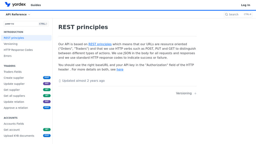 Yordex Landing Page