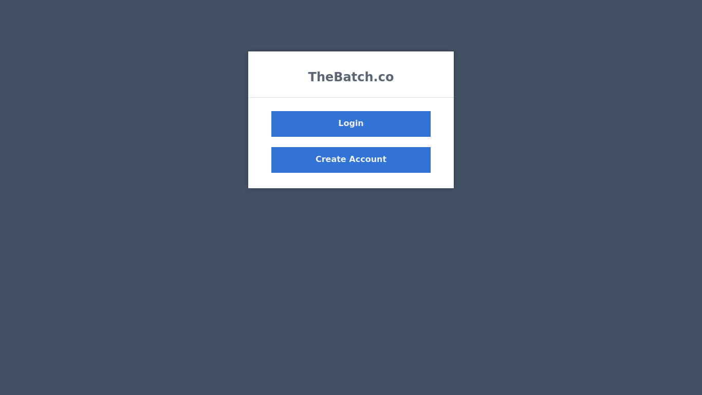 The Batch Landing page