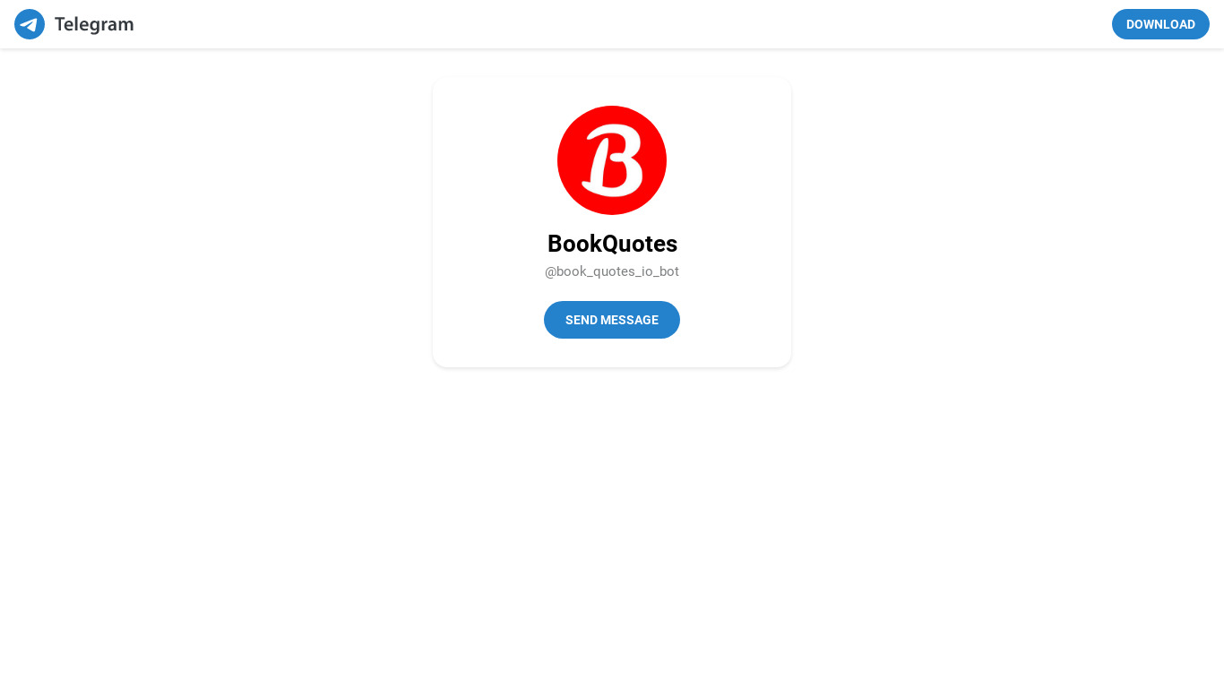 Book Quotes Bot Landing page