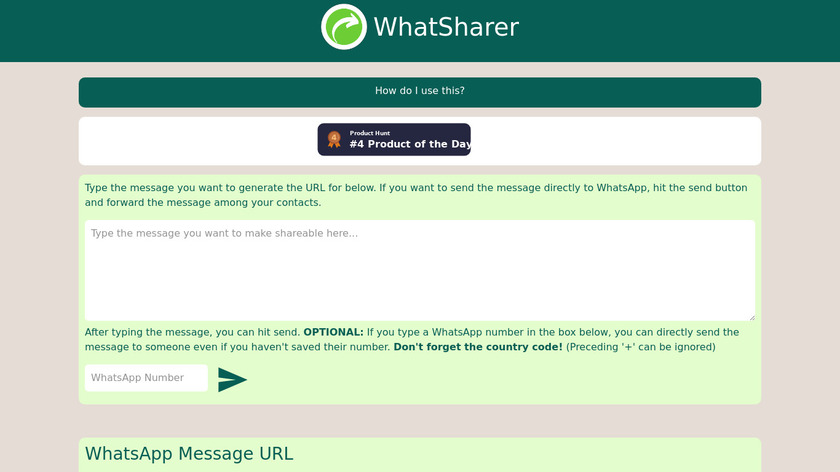 WhatSharer Landing Page
