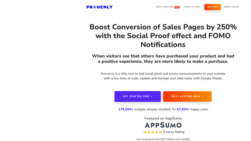 Proven.ly Landing Page