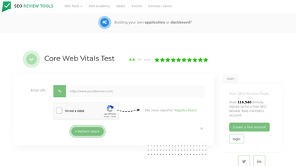 SeoReviewTools Core Web Vitals Test image