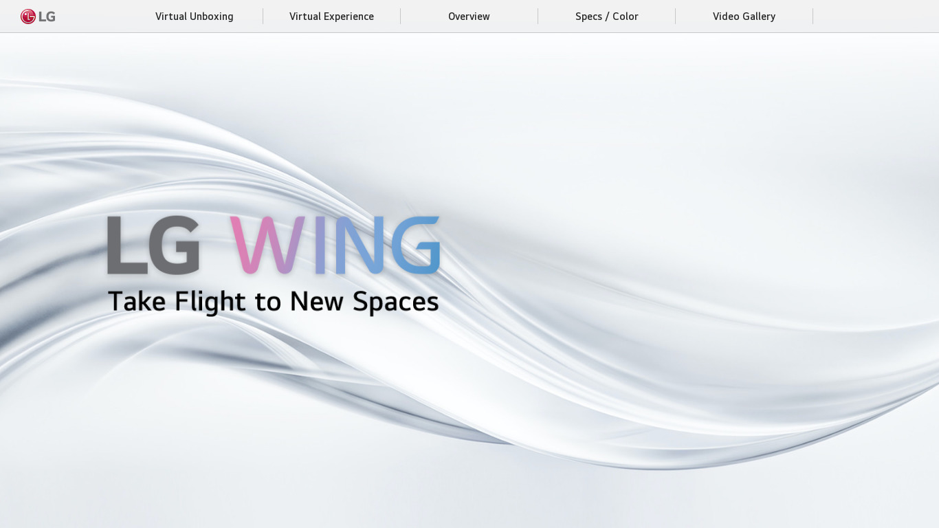 LG Wing Landing page