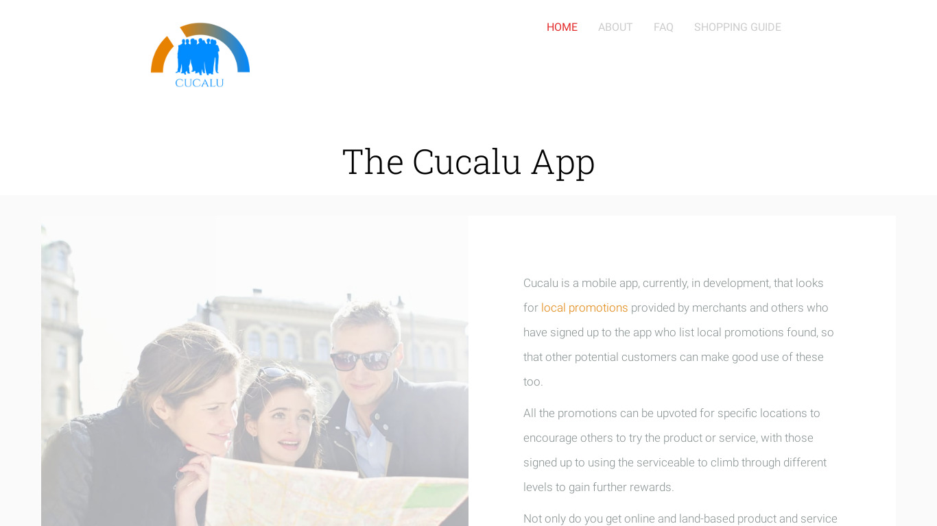 Cucalu Landing page