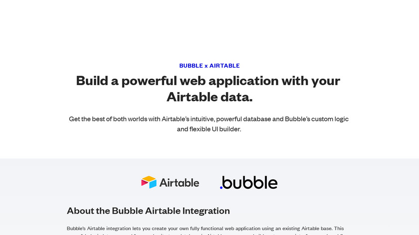 Bubble Airtable Integration Landing Page