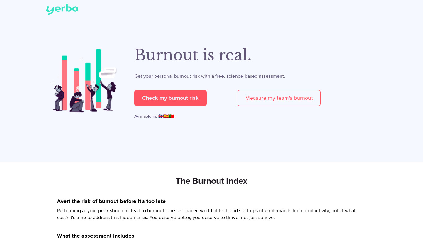 BurnoutIndex Landing page