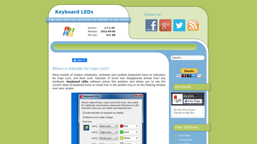 Keyboard LEDs Landing Page