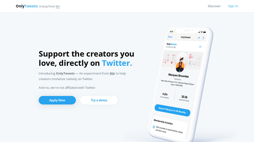 OnlyTweets.co Landing Page