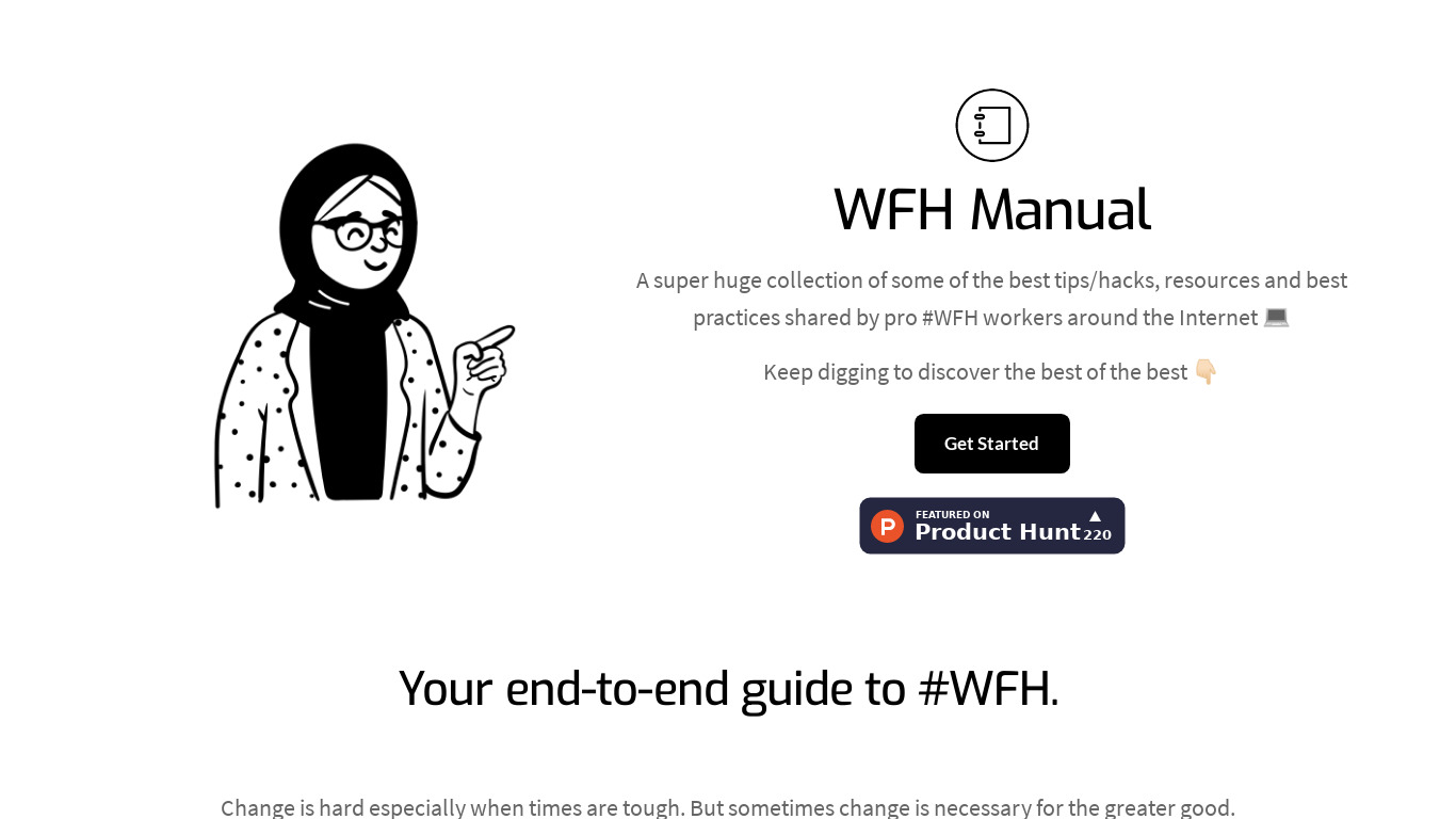 WFH Manual Landing page