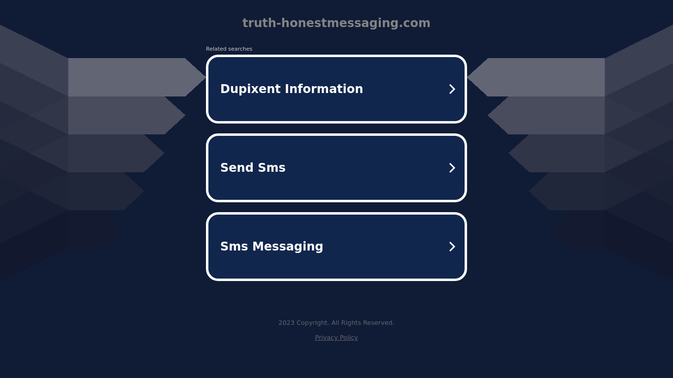 Truth Honest Messaging Landing page