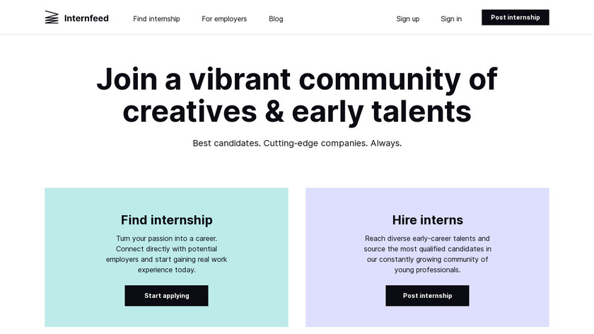 Internfeed Landing Page