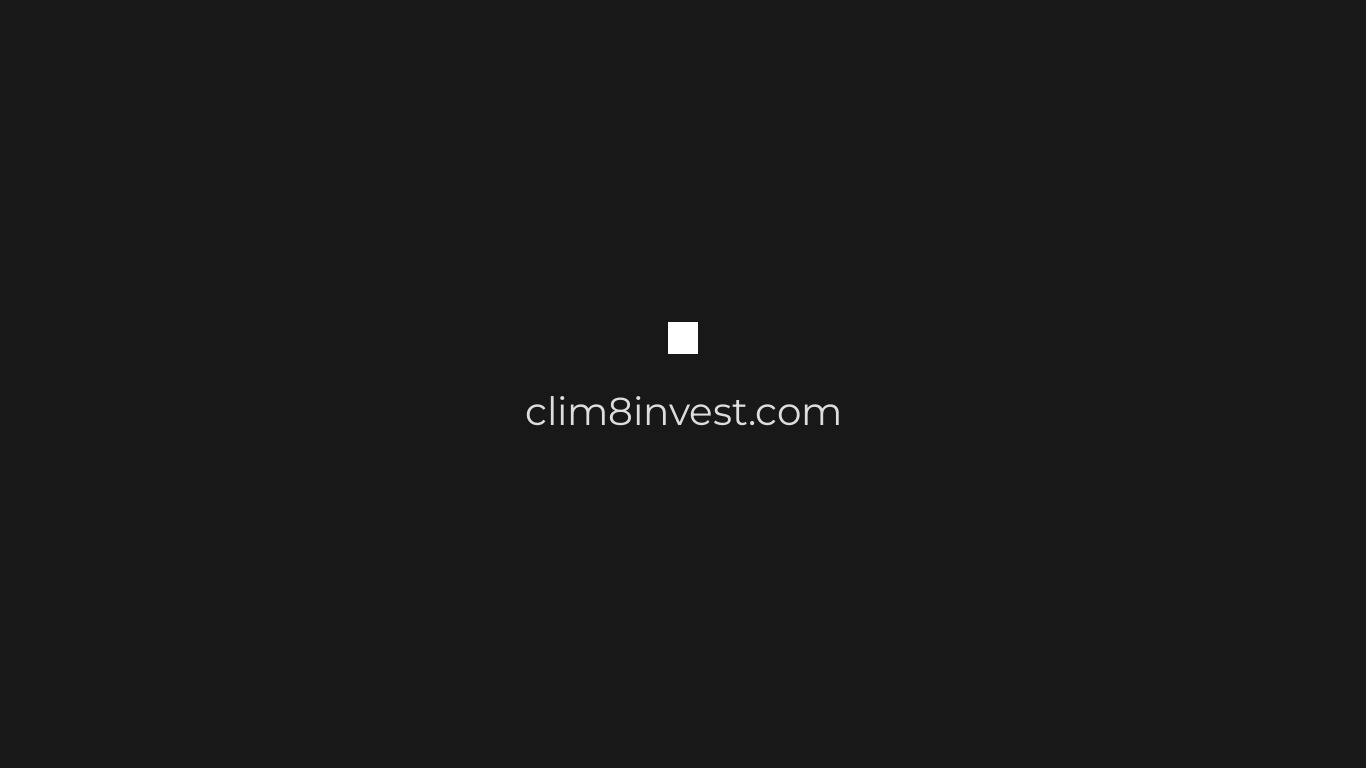 Clim8 Invest Landing page