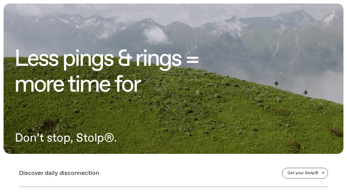 Stolp Landing page