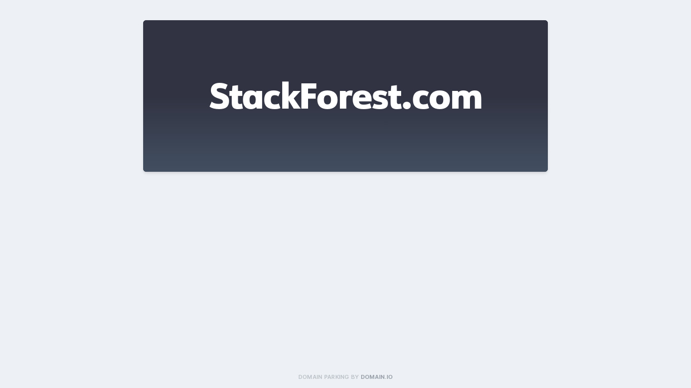 StackForest Landing page