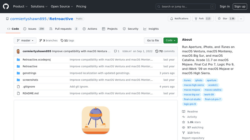 Retroactive Landing Page