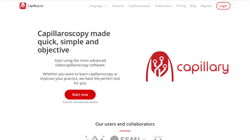 Capillary.io Landing Page
