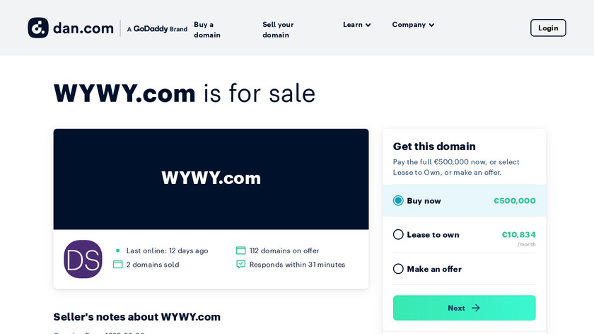 wywy Landing Page