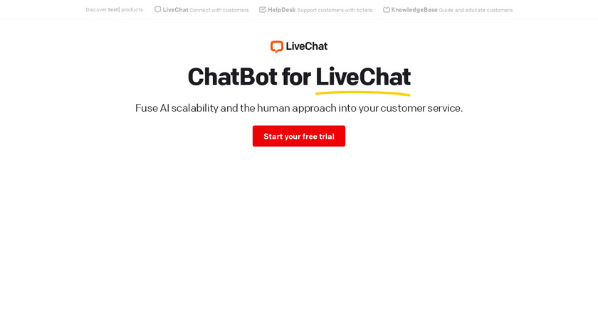 ChatBot for LiveChat Landing Page
