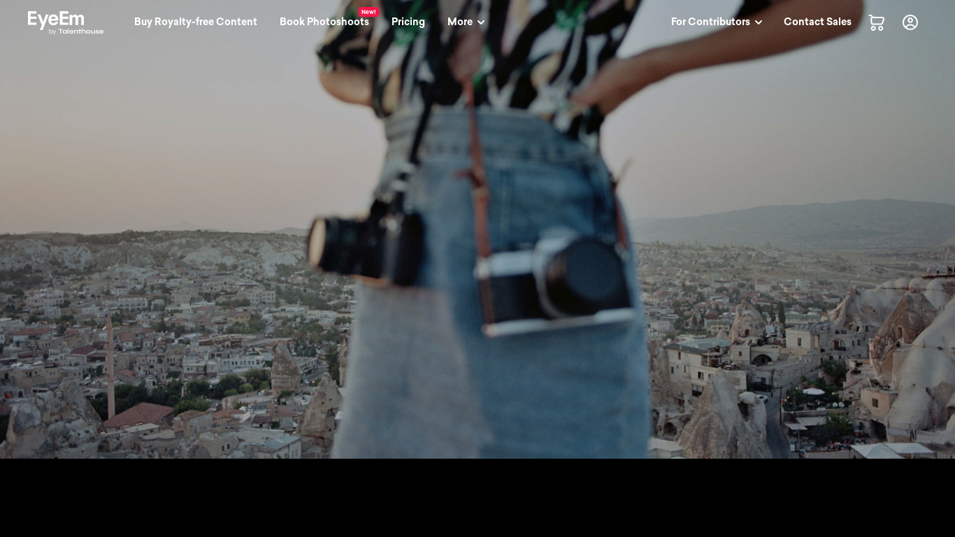 Missions Dashboard from EyeEm Landing page