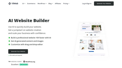 AI Website Builder screenshot