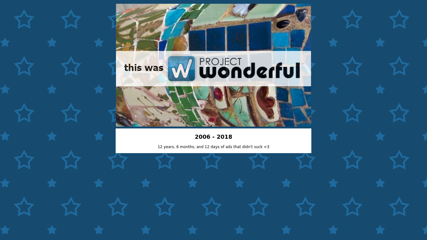 Project Wonderful Landing page