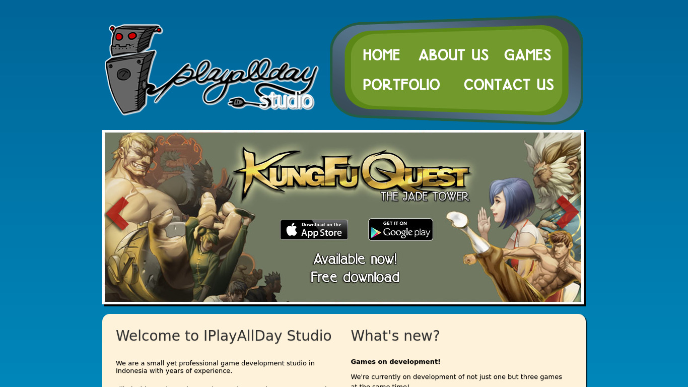 KungFu Quest: The Jade Tower Landing page