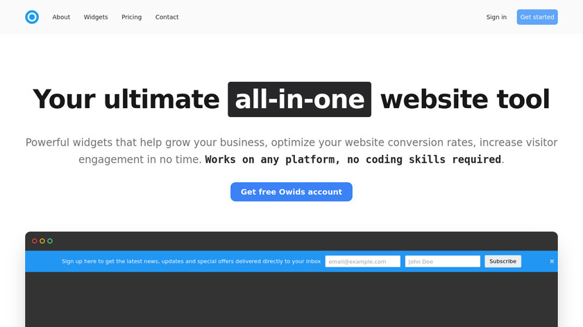 Owids Landing Page