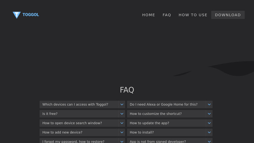 Toggol Landing Page