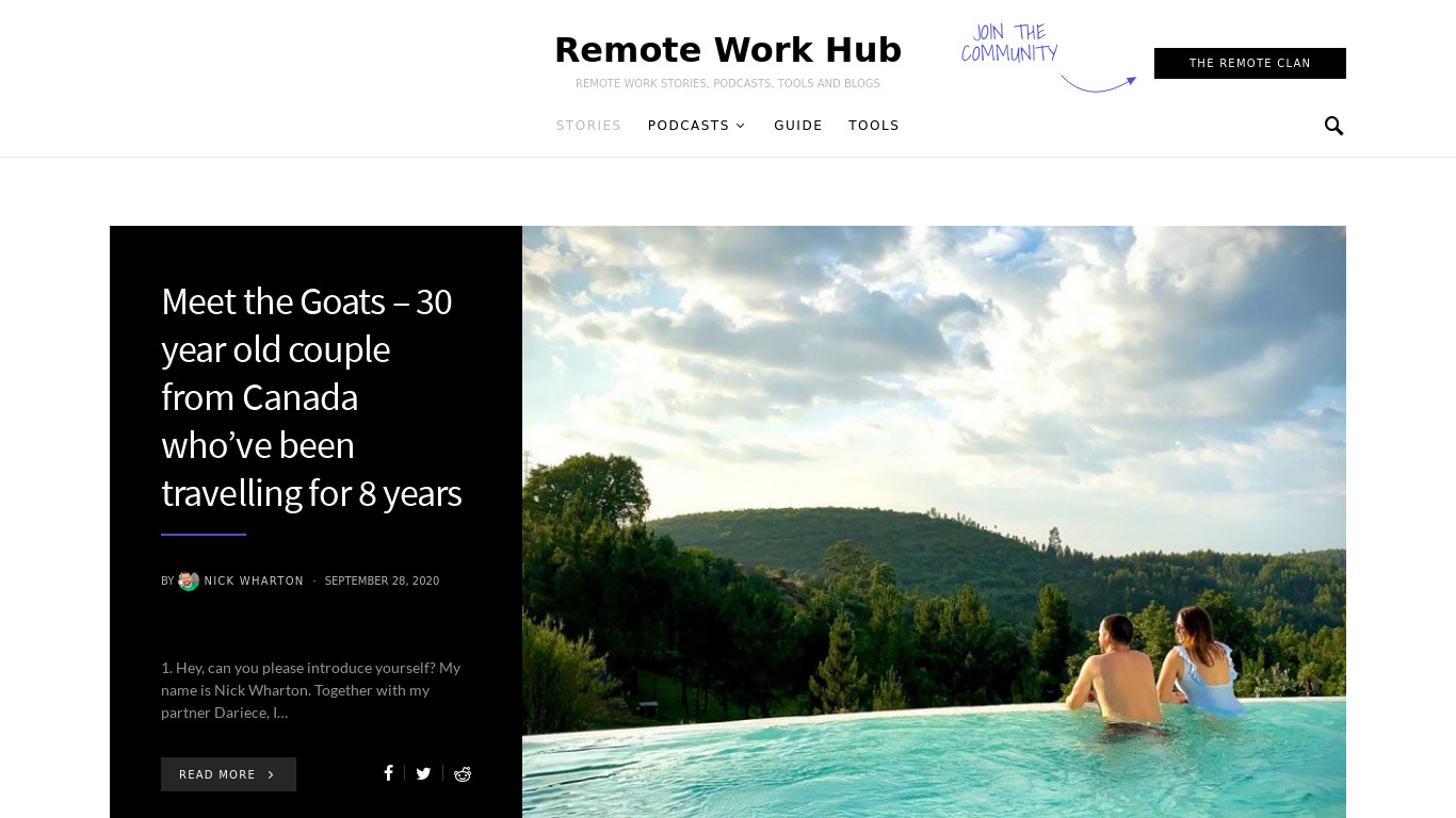The Remote Working Chronicles Landing page