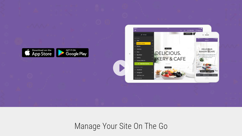 Strikingly Site Manger Landing Page