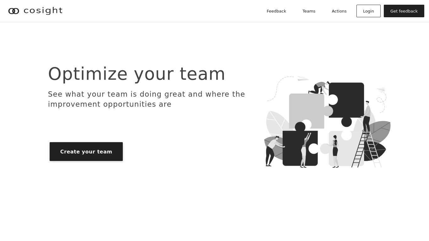 Cosight for Teams Landing page