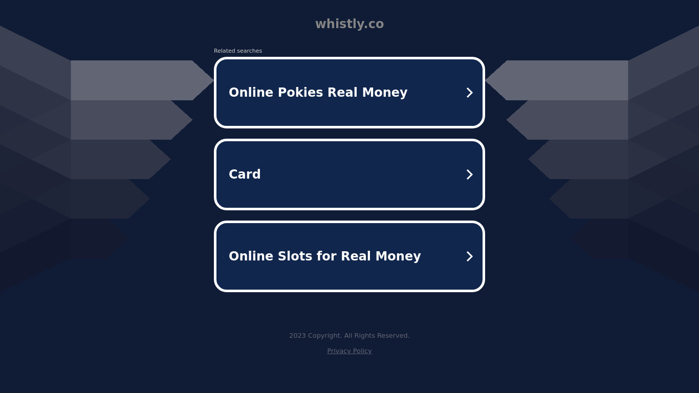 Whistly Landing page