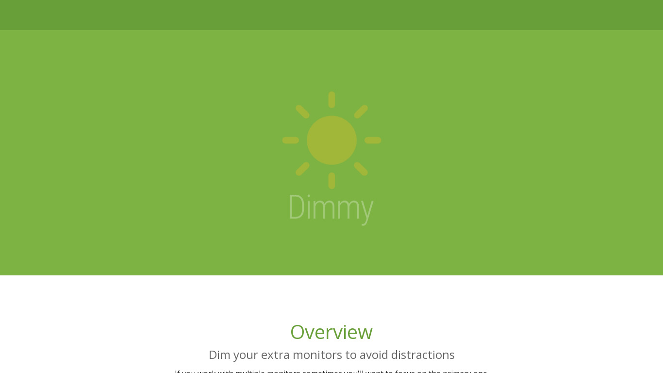 Dimmy Landing page