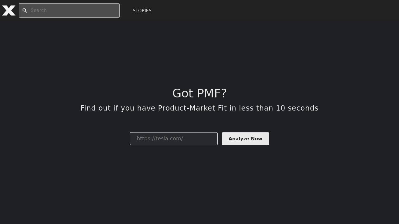 Product-Market Fit Checker Landing page