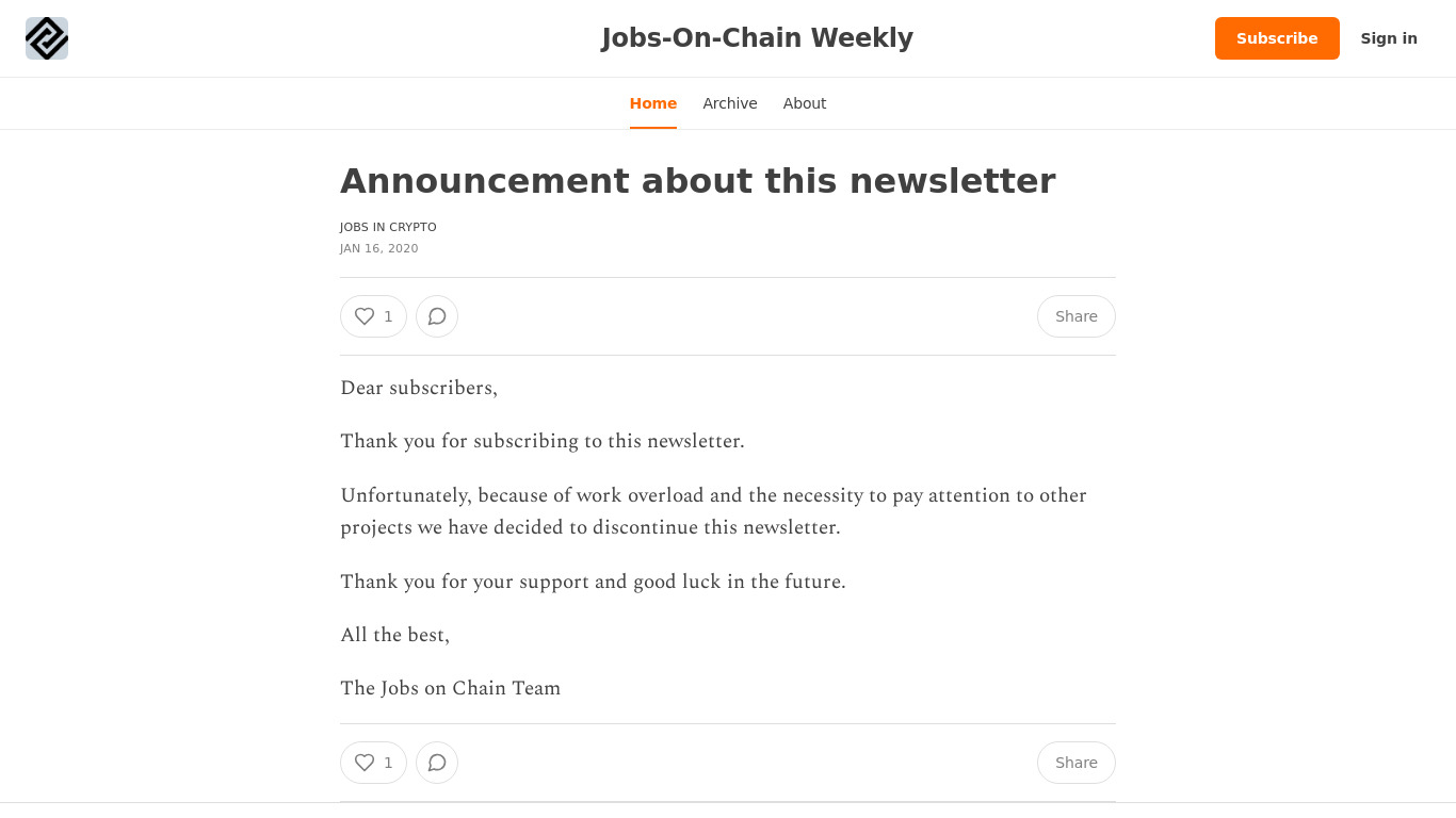 Jobs in Crypto Landing page