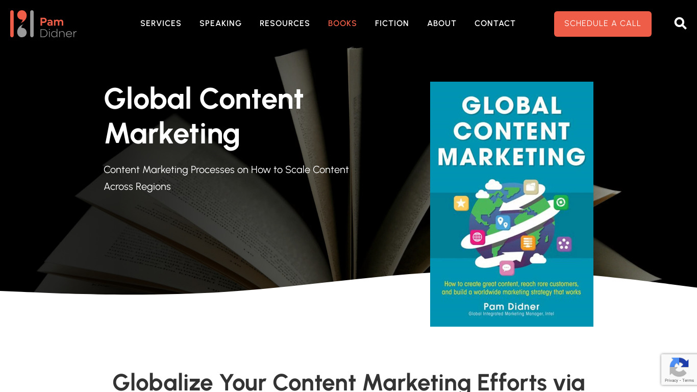 Global Content Marketing Landing page