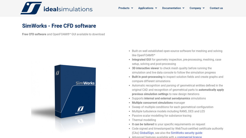 IdealSimulations SimWorks Landing Page