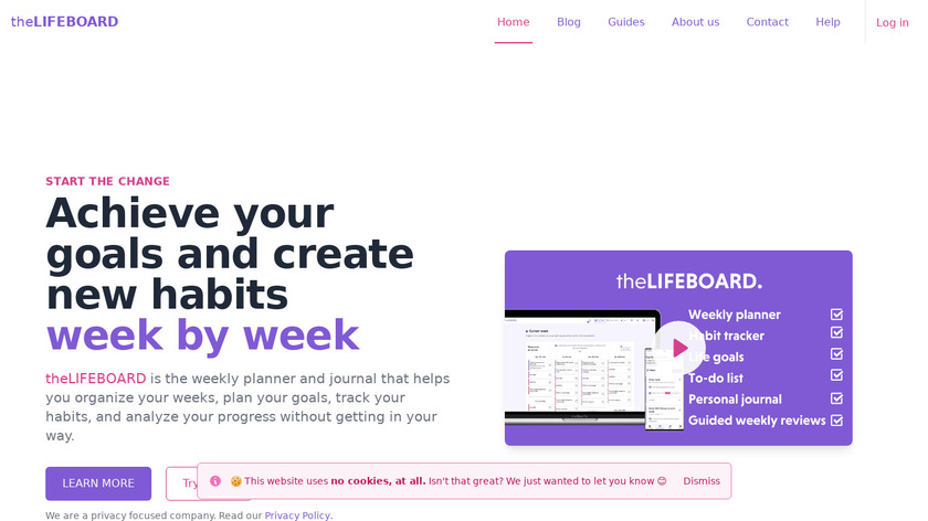 theLIFEBOARD Landing Page