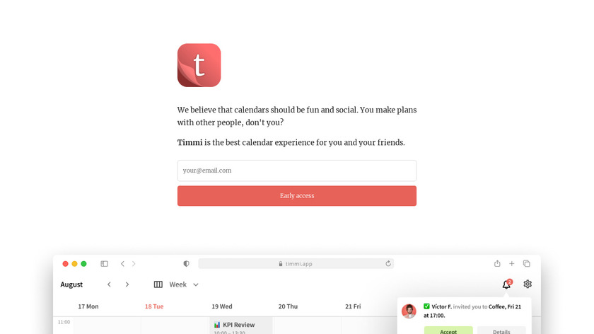 Timmi Landing Page